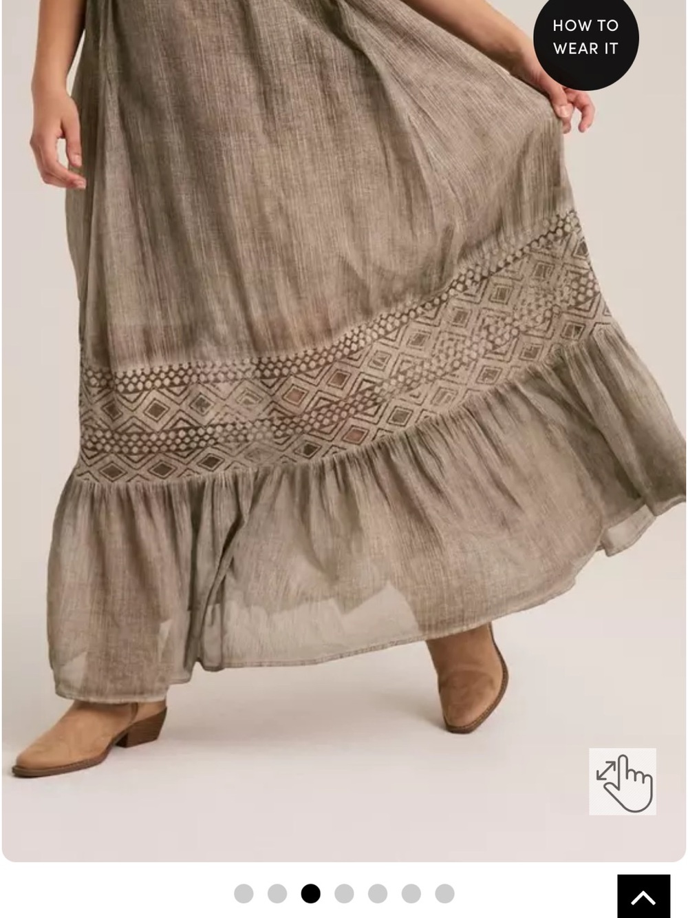Torrid FESTI Boho Tiered Maxi Dress size O/ 12/L - Picture 3 of 10